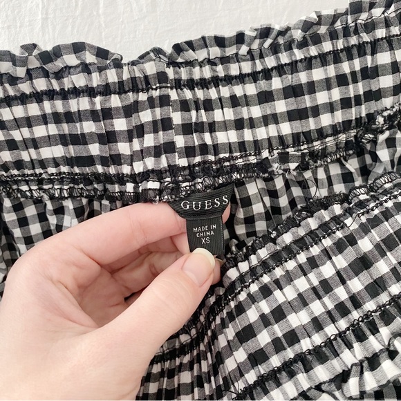 Guess Gingham Off Shoulder Top - Picture 5 of 5